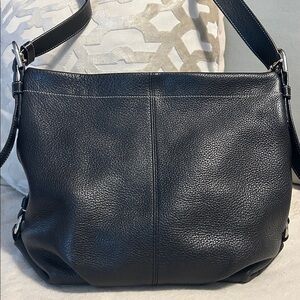 Coach black leather handbag
